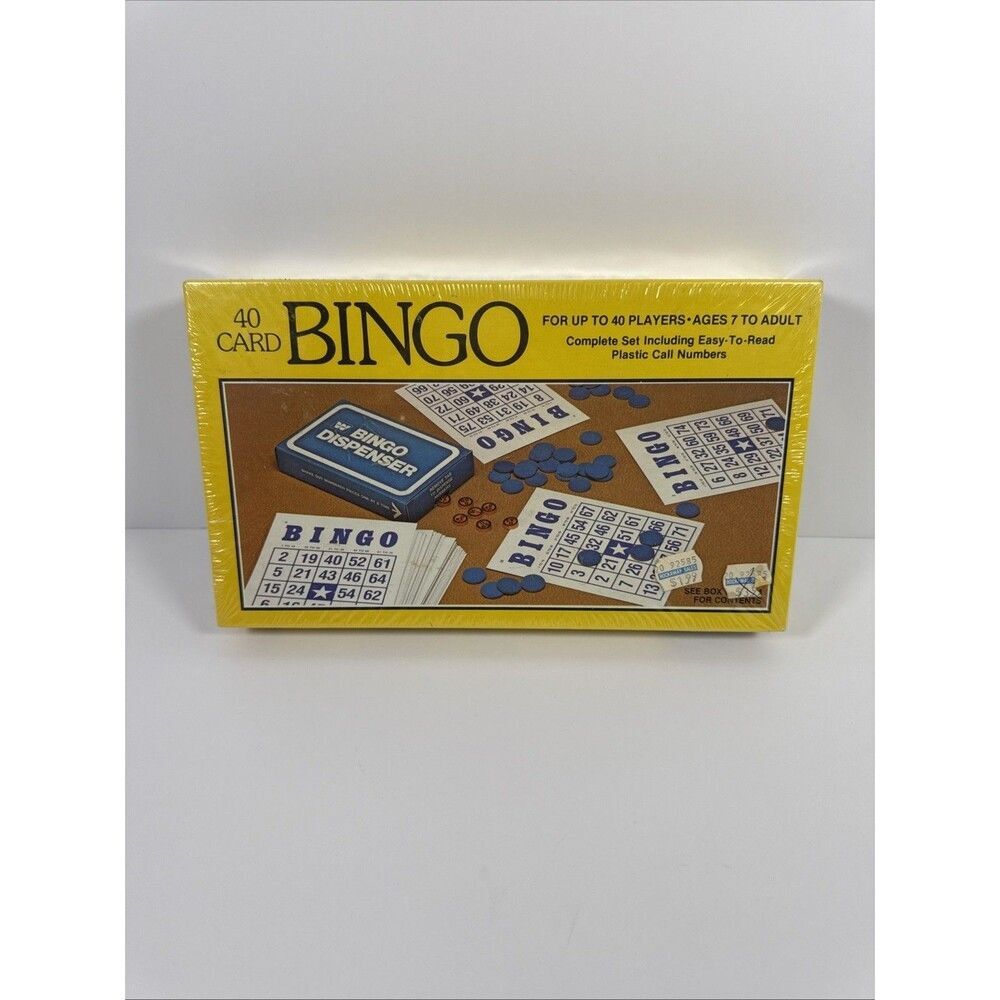 BINGO Classic Game 1991 Golden 40 Card  #4709-6 New Sealed Vintage